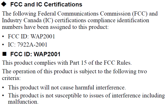 Yaskawa사의 FCC 인증